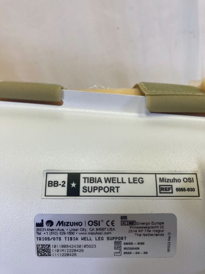 MIZUHO OSI 5855-930 TRIOS OTS Tibia Well Leg Support w/ Pads — photo 4
