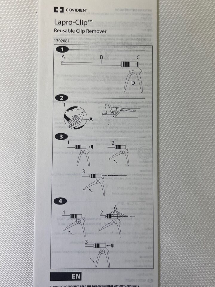 MEDTRONIC 8886848799 AutoSuture Lapro-Clip Remover Forcep 10mm x 27cm — photo 8