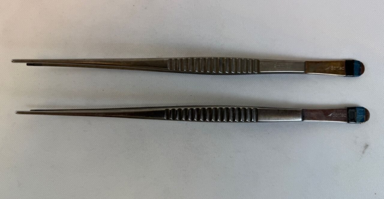 SONTEC 2200-092 DeBakey Needle Pulling Forceps T/C Serrated 2mm x 9.5"