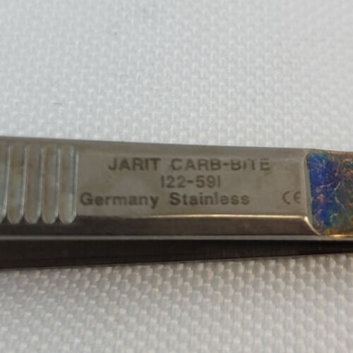 JARIT 122-591 Semken Needle and Tissue Pulling Forceps 1x2 Carb-Bite Jaws 6" — photo 4