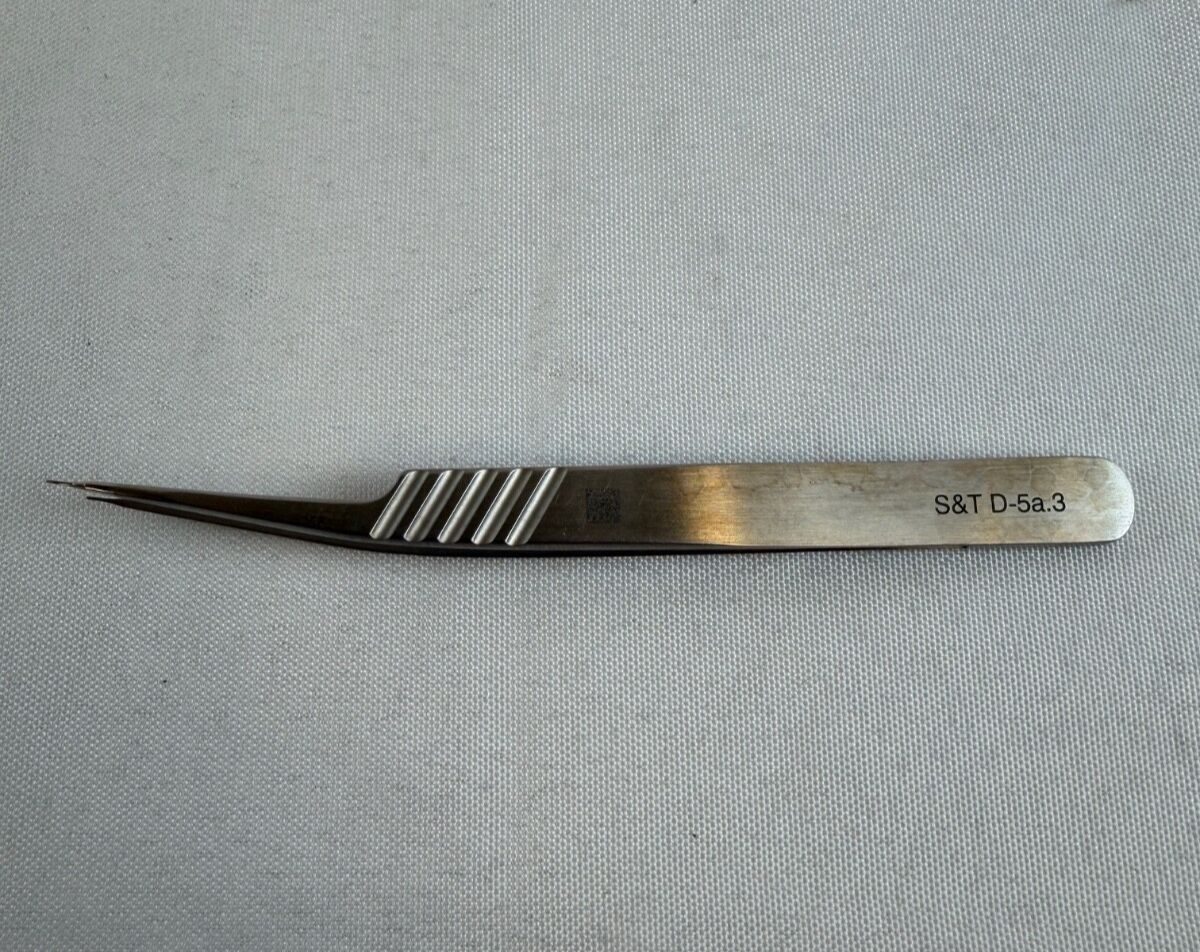 ST D-5A.3 Angled 10deg Tip 0.3mm 4-5" (11 cm) Vessel Dilator Forcep