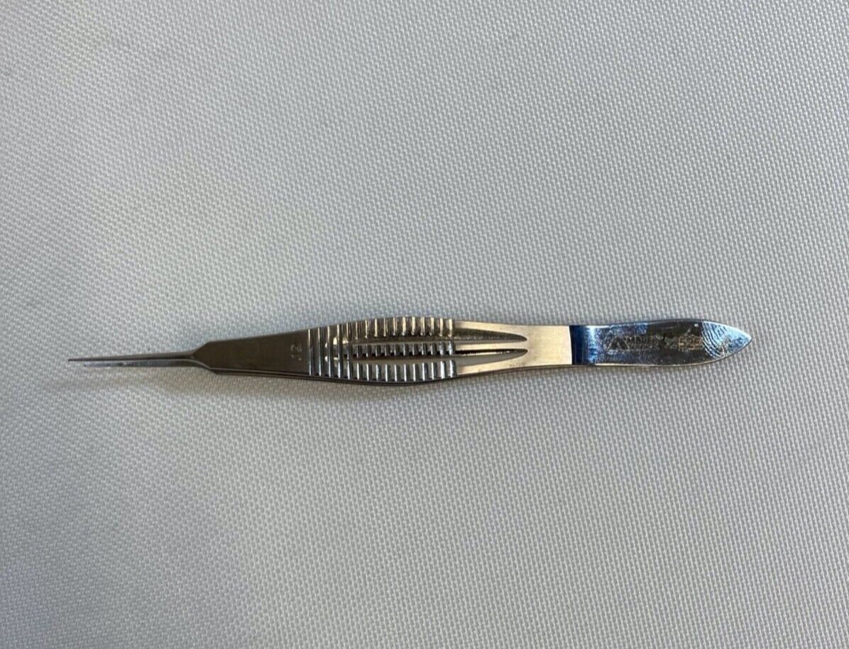 AMBLER SURGICAL 2252E Castroviejo Suturing Forceps 4 3/8" 0.12mm 1x2 Teeth