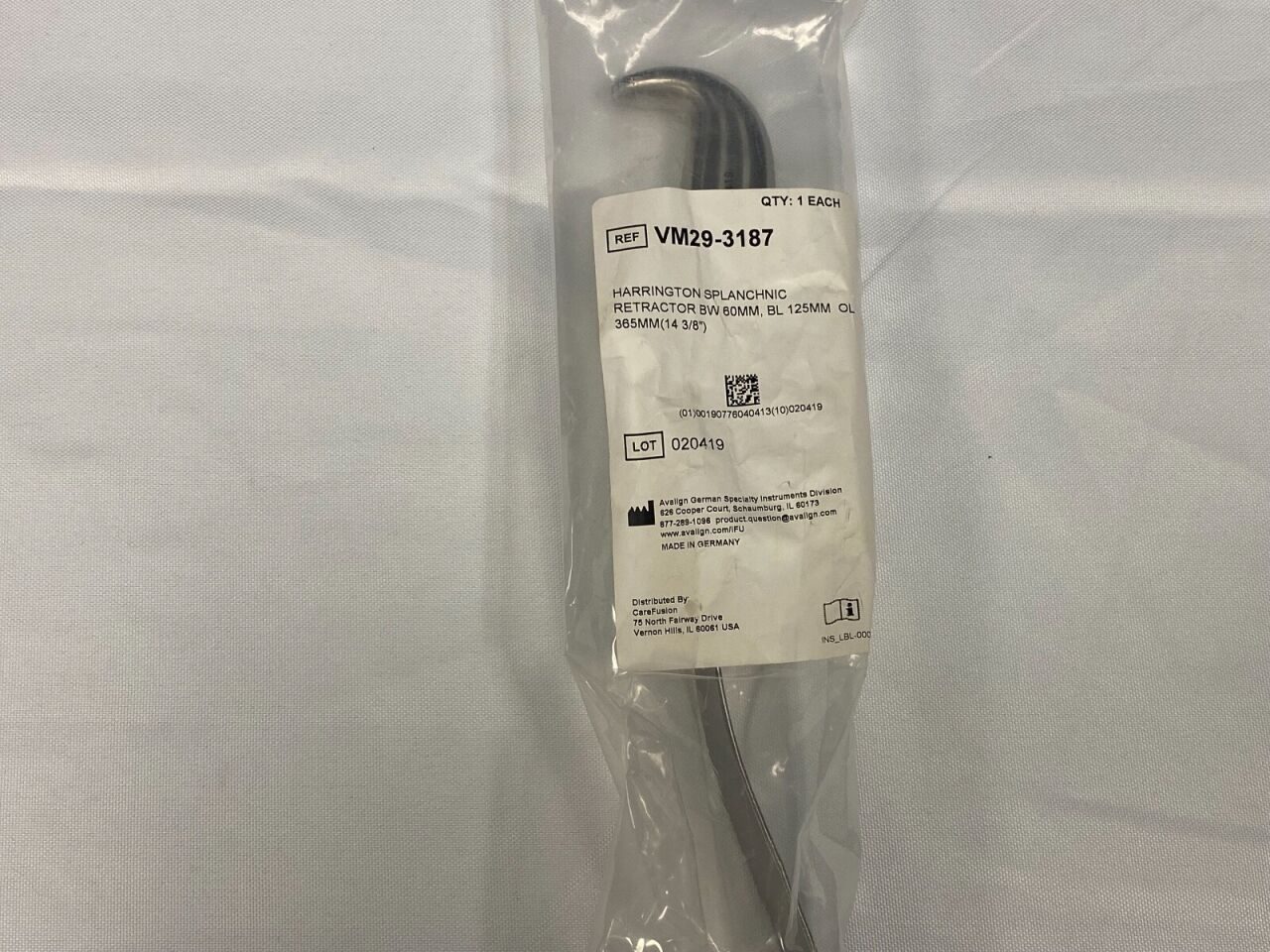 V. MUELLER VM29-3187 Harrington Splanchnic Retractor BW 60mm — photo 2