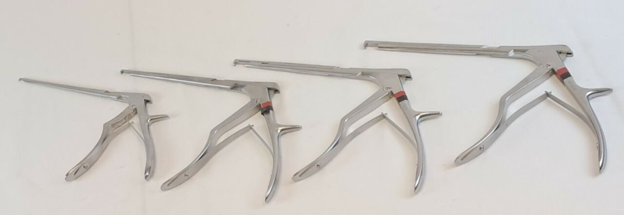 V. MUELLER Boss 1 3 4 & 5mm x 90deg Down x 8" Set of 4 Kerrison Rongeurs Ortho — photo 1