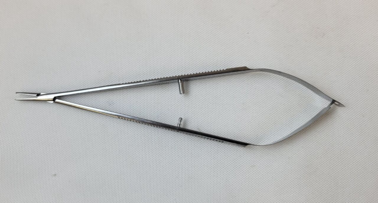 KARL STORZ M-7400 Castroviejo Needle Holder 16mm Straight Jaws Serrated Handle — photo 1