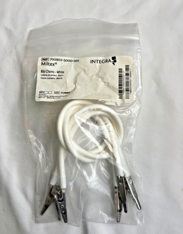 INTEGRA MILTEX 700902-50000-001 Dental White Bib Chains