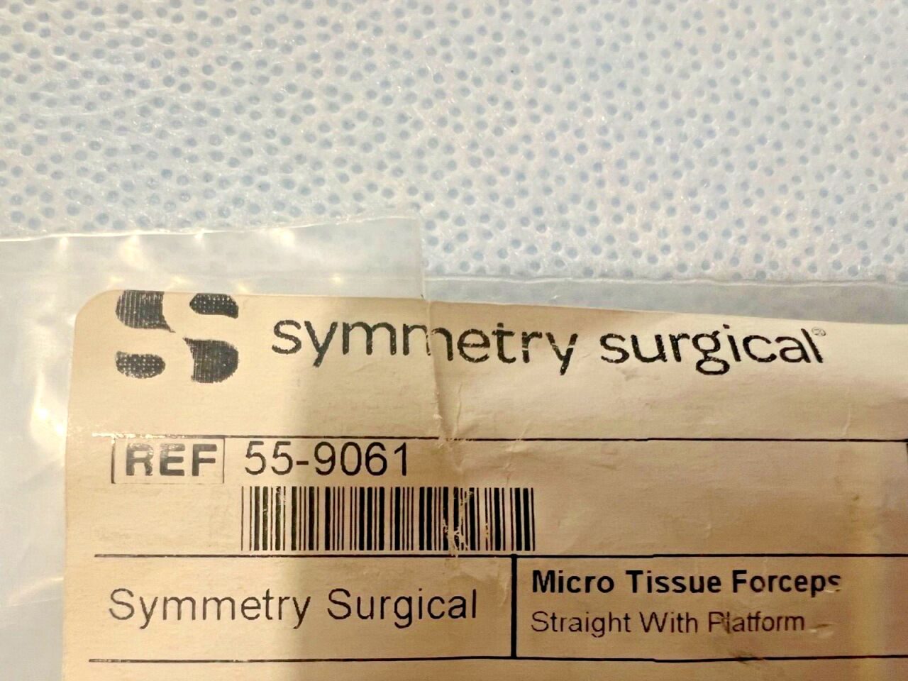 SYMMETRY SURGICAL 55-9061 Micro Tissue Forcep Straight w/ Platform — photo 2