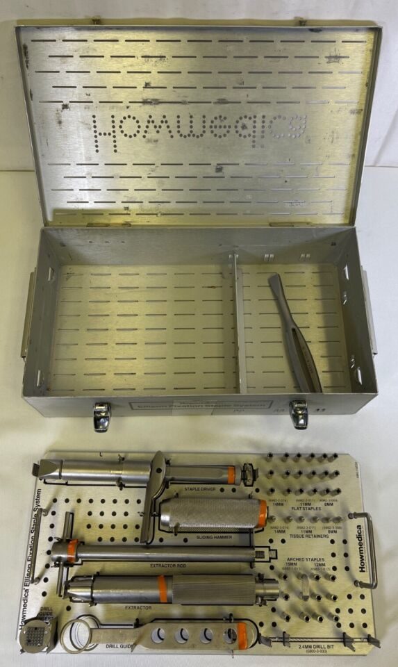 HOWMEDICA Various Ellison Fixation Instrument System w/ Sterilization Case