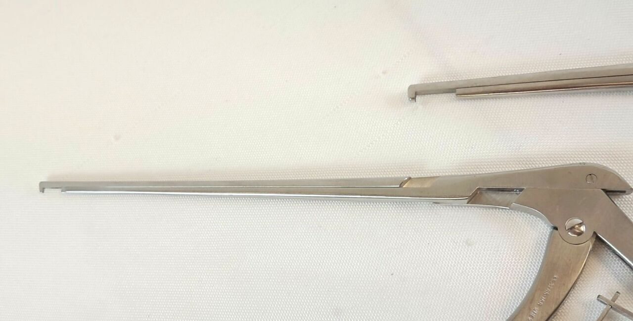 V. MUELLER Boss 1 3 4 & 5mm x 90deg Down x 8" Set of 4 Kerrison Rongeurs Ortho — photo 2