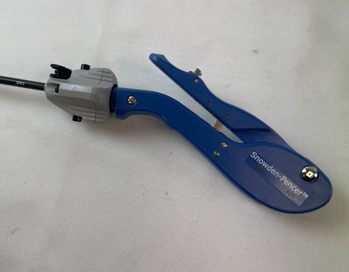 SNOWDEN-PENCER 90-8866 Crocodile Grasper 5mm x 36cm Ratchet Pistol Grip Handle — photo 5