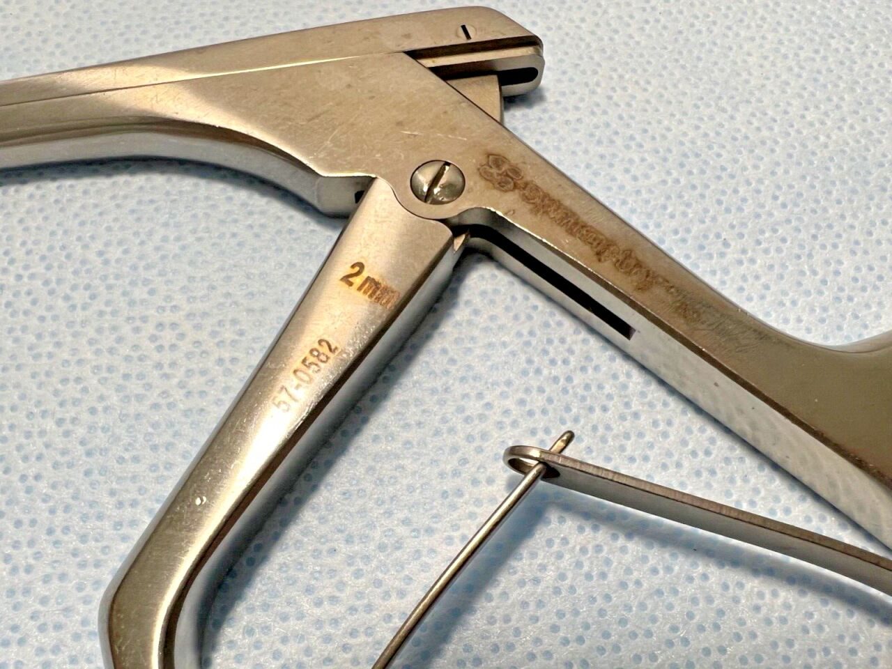 SYMMETRY 57-0582 Spurling Kerrison Rongeur 40deg X 2mm UpBite 8" WL — photo 2