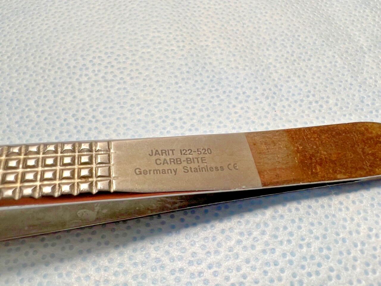 JARIT Carb-Bite 122-520 Bonney Needle/Tissue Pulling Forcep 1x2 Teeth 6-3/4" — photo 4