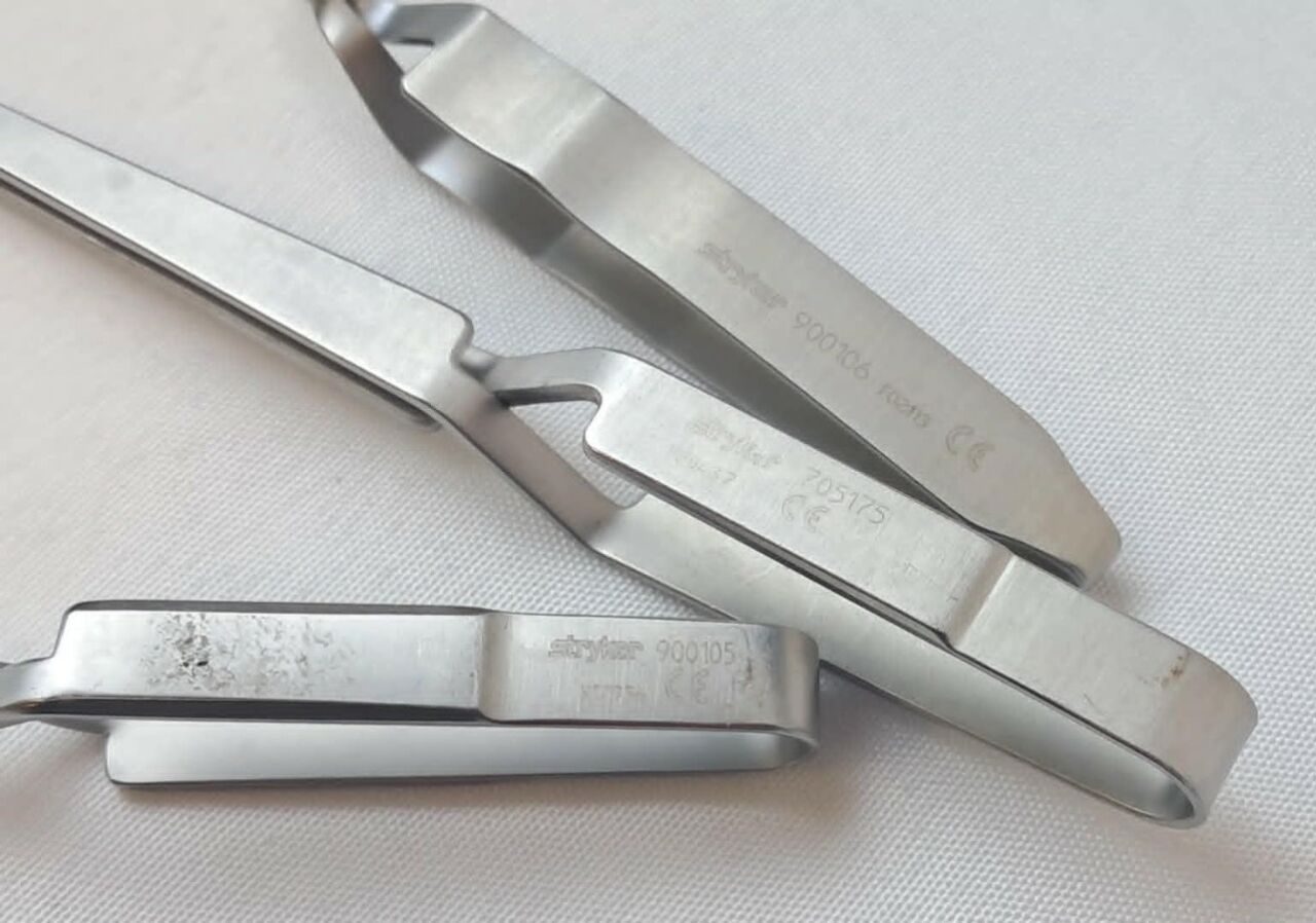STRYKER 900106 900105 705175 Screw & Hardware Forceps 3pc Set — photo 4