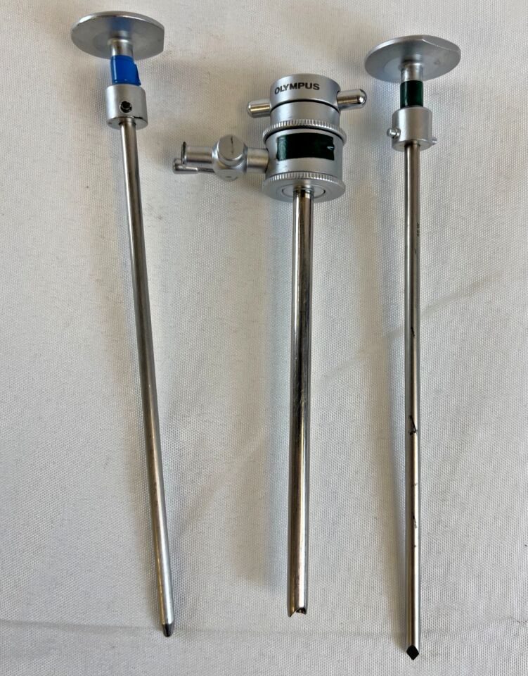 OLYMPUS A7530 4mm Rotating Single Valve Arthroscopic Cannula w/ Both Obturators