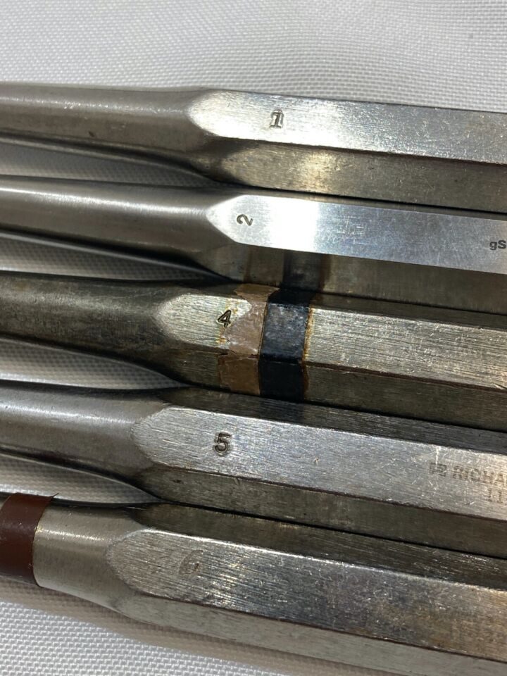 RICHARDS Various Straight & Angled 9" Heavy Bone Curettes — photo 4