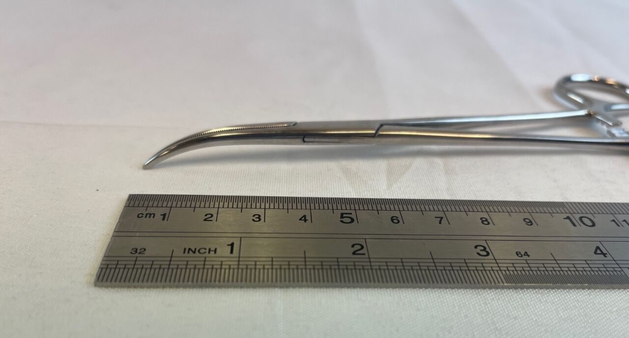 PILLING 477110 Lot of 5 Coller Hemostatic Forcep Curved 38mm x 1.8mm Tip L: 6.5" — photo 7