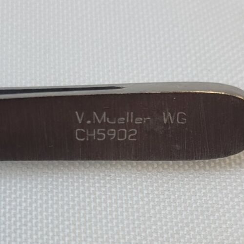 V. MUELLER CH5902 DeBakey Vascular Tissue Forceps Straight Serrated Tips 19.7cm — photo 6