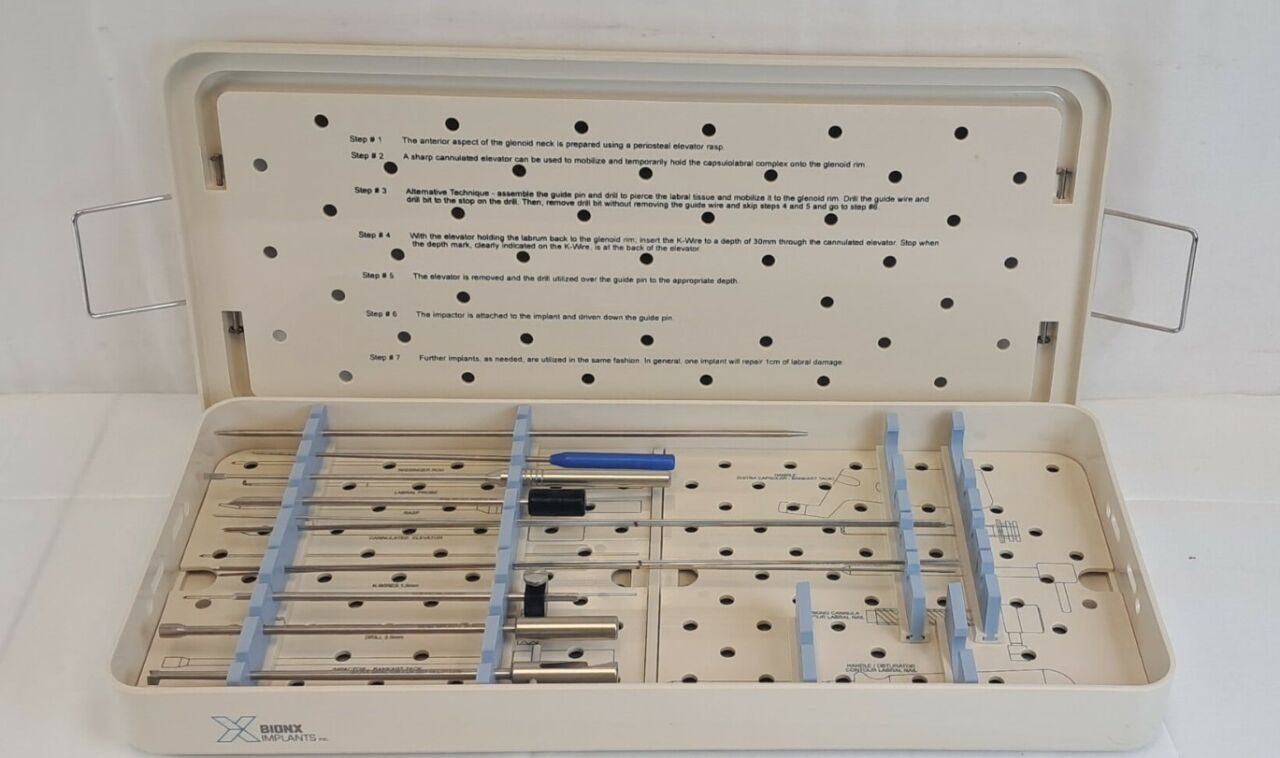 BIONX 9Pc Shoulder Instability Instrument Set w/ Case