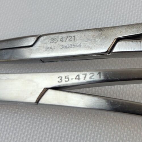 PILLING 35-4721 Miniature Pediatric Clamp DeBakey Jaw Angled 6 3/8" Set of 2 — photo 3