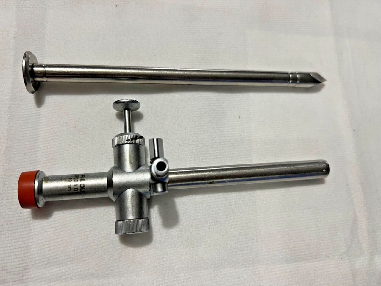 R. WOLF 8923.123 & 8934.01 10mm Trocar w/ 10mm Cannula 7" Length — photo 1