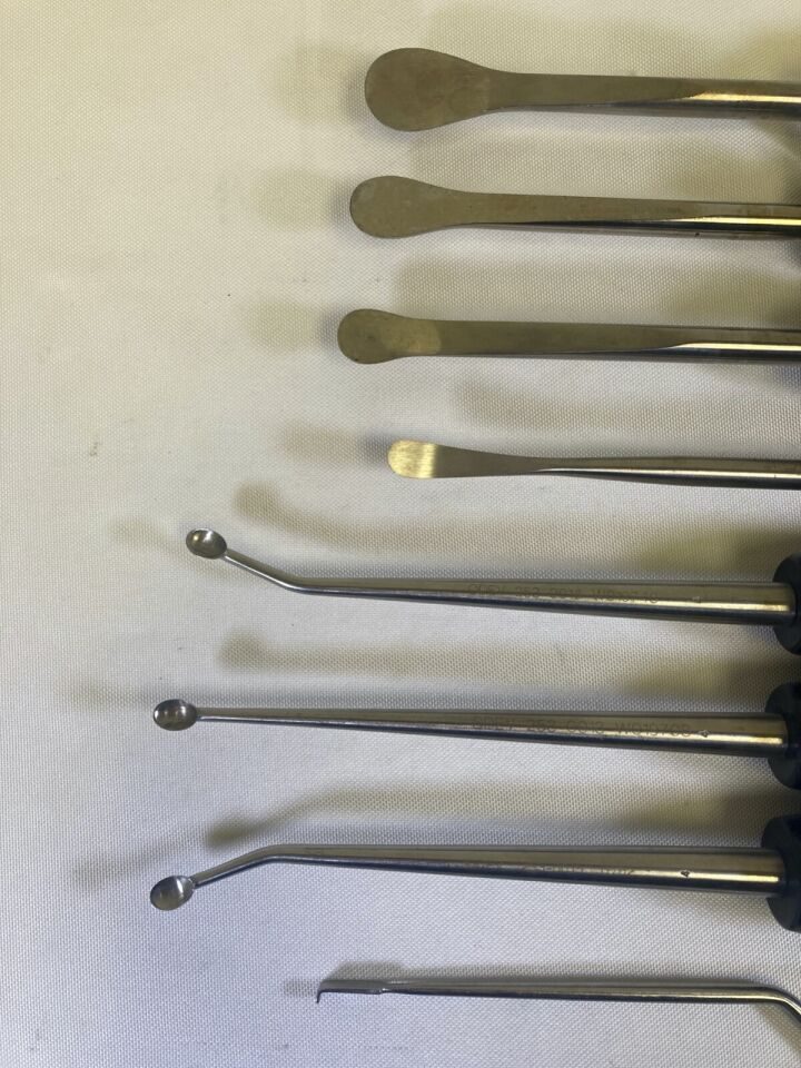 CODMAN ODEV Straight & Angled Retractor Set of 8 Lumbar Cobb Curettes Elevators — photo 3