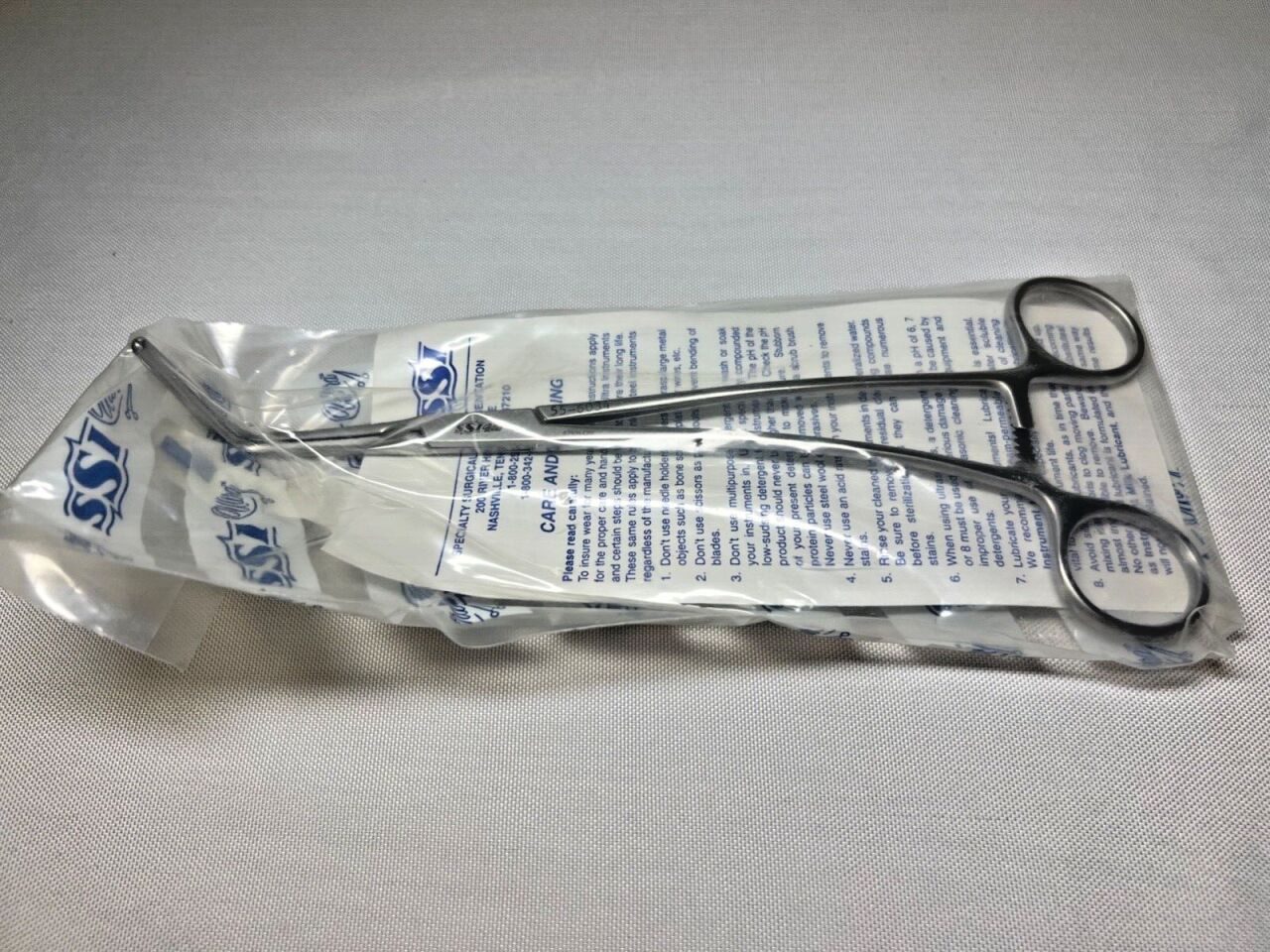 SSI ULTRA 55-6034 DeBakey Multi Purpose Clamp 1x2 Teeth 90deg X 8-3/4" — photo 1