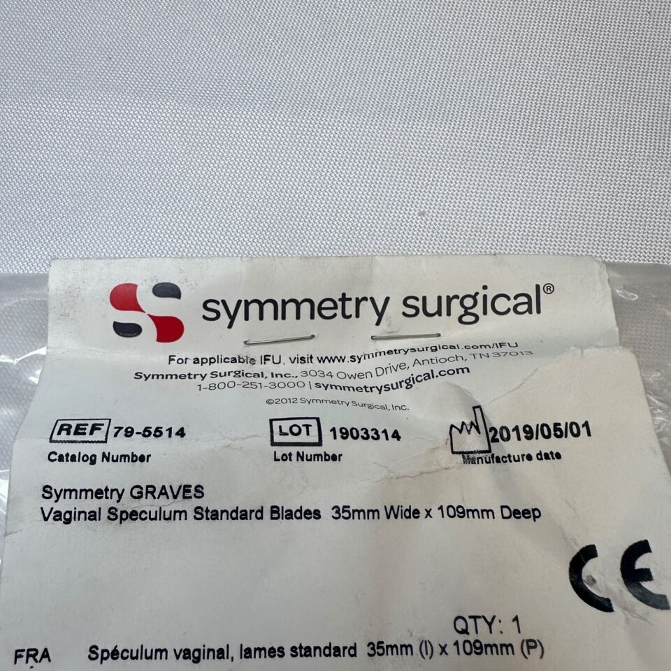 SSI SYMMETRY 79-5514 Graves Speculum Standard Blades 35mm X 109mm Deep — photo 2