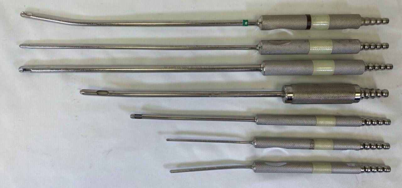 PADGET Liposuction Cannula Set Toomey Ends 7 Piece Liposuction Cannula Set w/ Sterilization Tray — photo 2