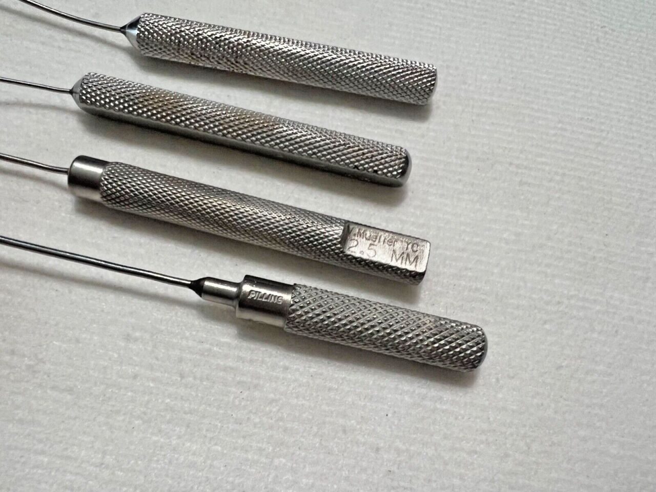 Set of 4 V. Mueller / Pilling / Weck 2.5mm DeBakey 8" Length Vascular Dilators — photo 3