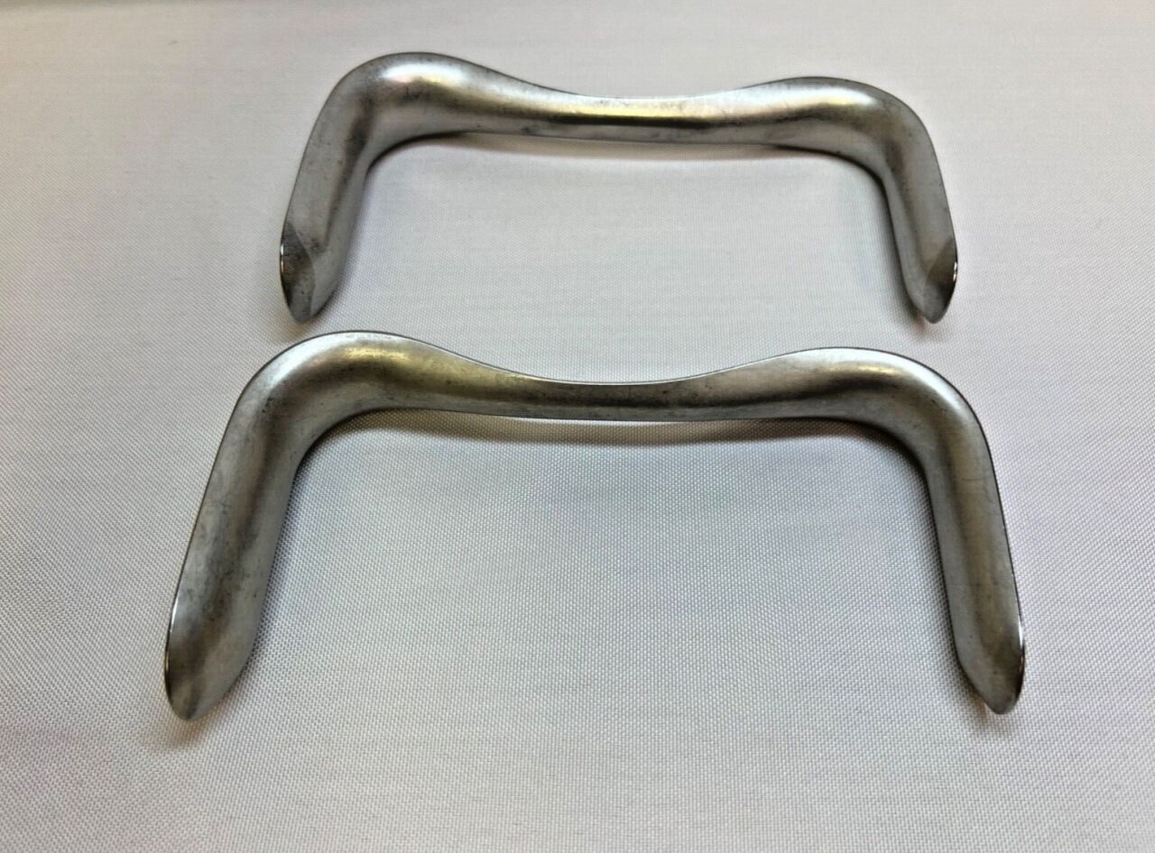 JARIT 500-172 Set of 2 Sims Double-Ended Vaginal Retractors 3-1/3" / 3-3/8" OBGYN