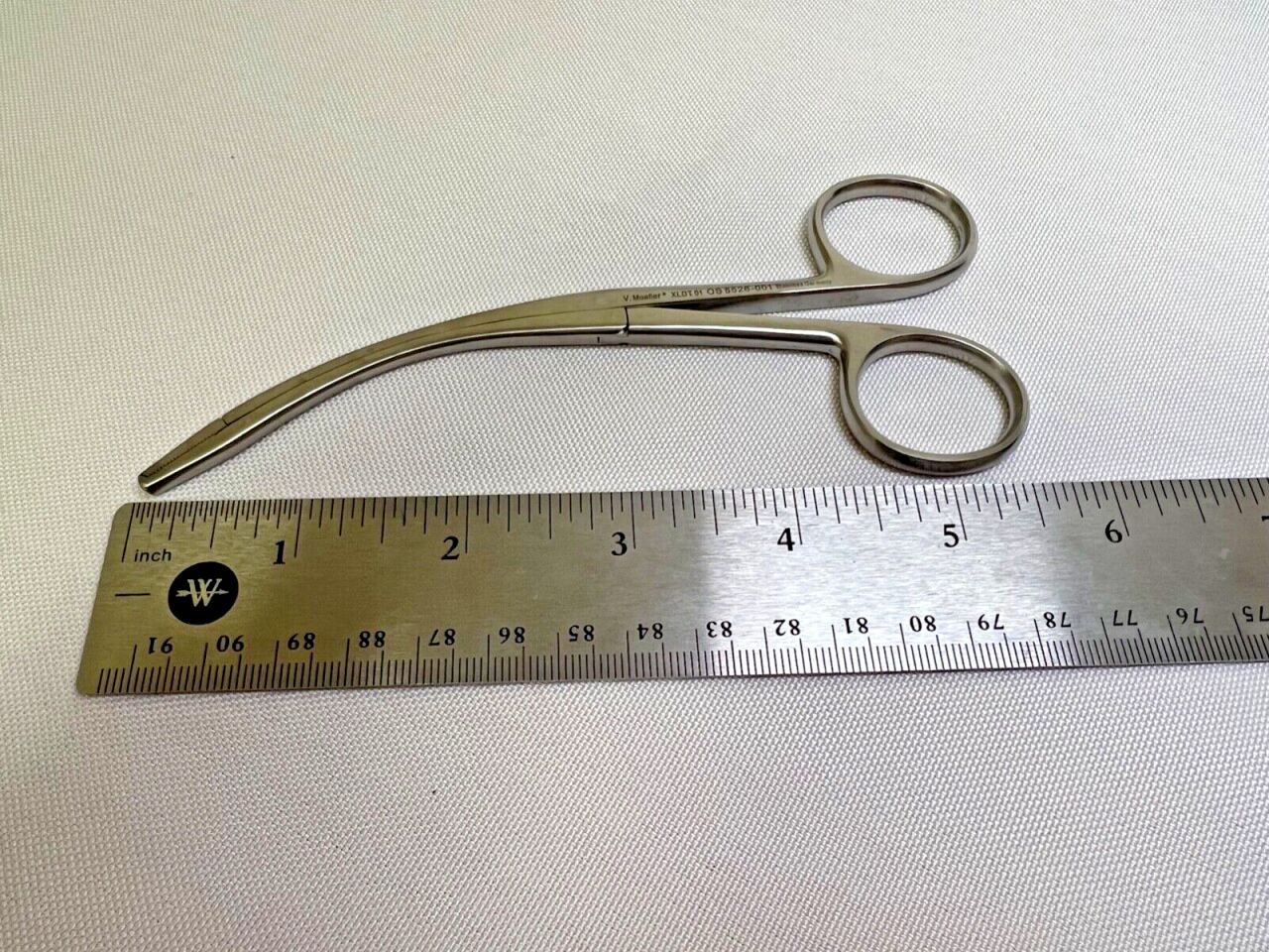 V. MUELLER OS5526-001 Tendon Tunneling Passing Forceps Curved Alligator Jaws 6" — photo 6