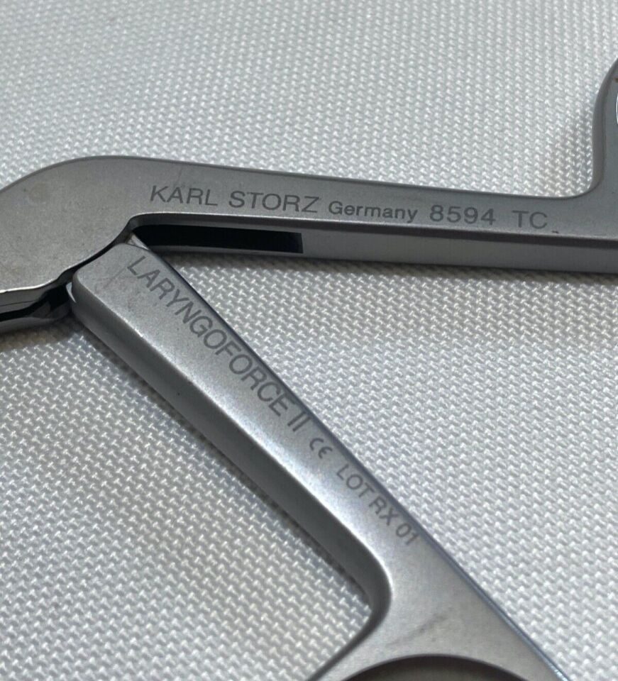 KARL STORZ 8594TC Laryngeal Scissor Heavy 10mm Right Curve Blade 3mm x 23cm ENT — photo 3