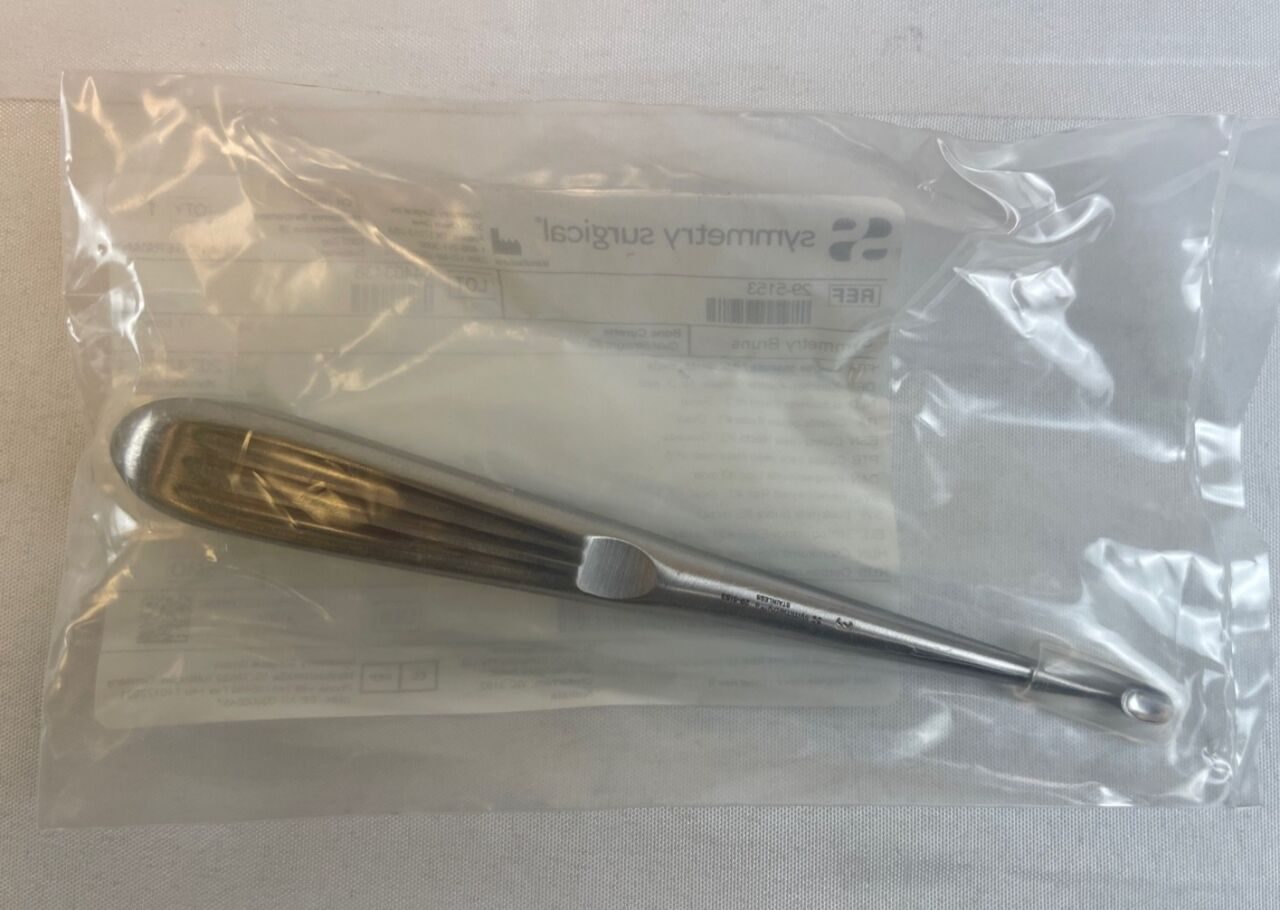 SYMMETRY SURGICAL 29-5153 Bruns Curette Straight Oval #3 Cup — photo 1