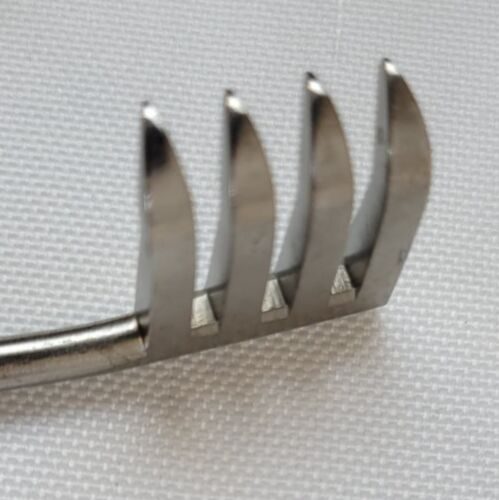 JARIT 205-200 Adson Cerebellar Retractor 4x4 Sharp Teeth — photo 4