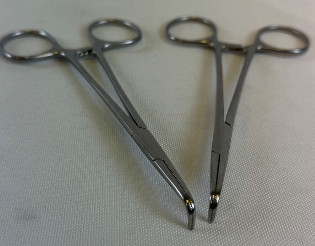 SSI ULTRA 54-7275 Pair of Delicate Right Angle Forceps Full Curve Jaw 5.75" — photo 6
