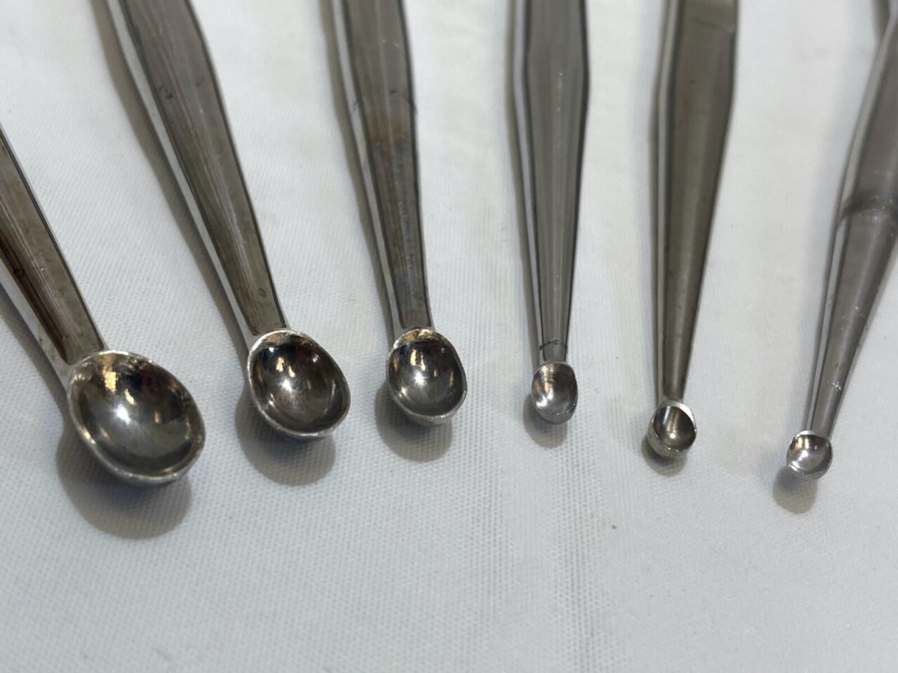 V. MUELLER OS995-005 Bone Curettes Set of 6 Knurled Handle 9" 0-6 — photo 8