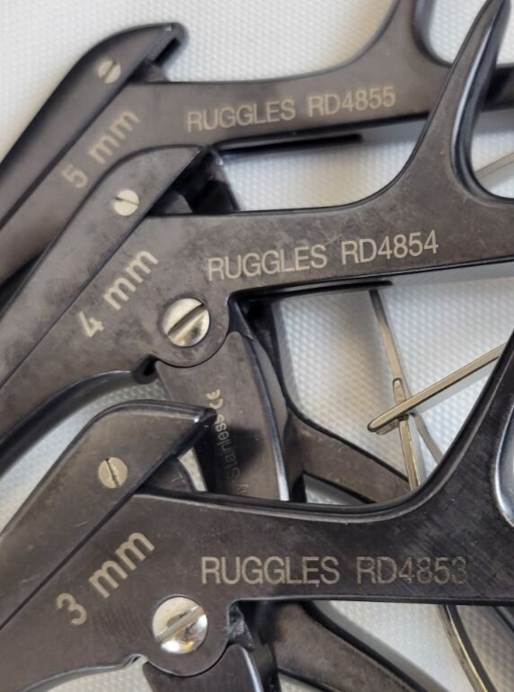 RUGGLES Various Kerrison Rongeurs, 8", 40 Upward Bite Angle, With Case — photo 4