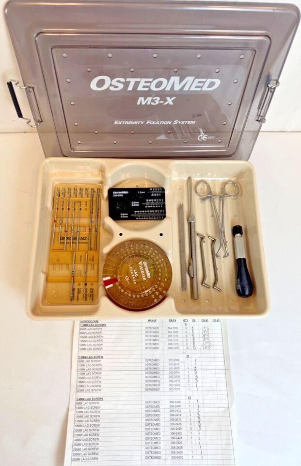 OSTEOMED ACUMED Acumed M3-X  Extremity Fixation System 2mm 2.4mm 3mm w/ Case — photo 1