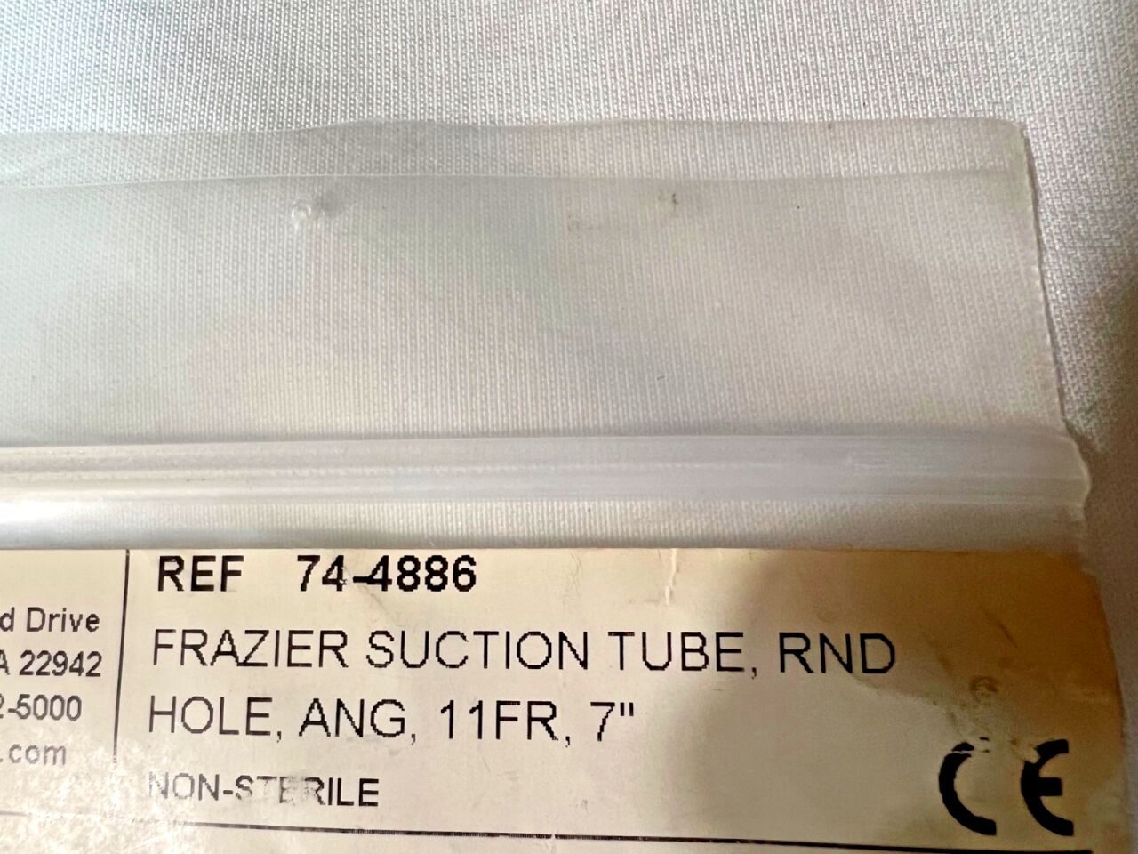 BOSS 74-4886 Frazier Suction Tube Angled w/ Round Hole 11FR X 7" Length — photo 2