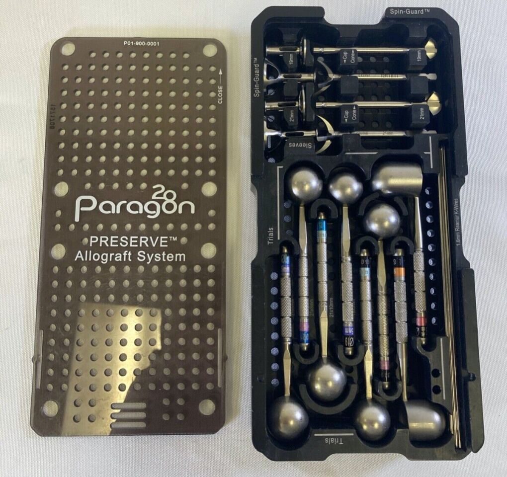 PARAGON Preserve MTP 28 Reamers & Trials Set w Sterilization Case — photo 1