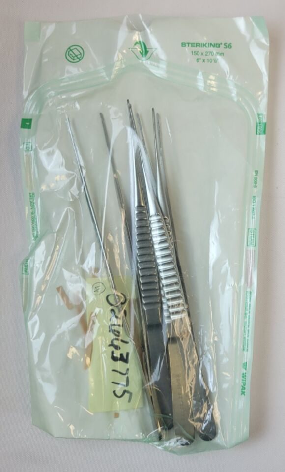 Set of 4 7.75" Straight 2.5mm wide Tips DeBakey Atraumatic Tissue Forceps — photo 8
