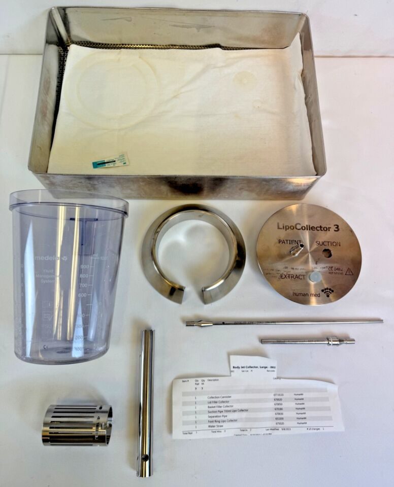 HUMAN MED Body Jet Large 1000ml Collector Set 7 Piece Body Jet Large Collector Set w/ Tray
