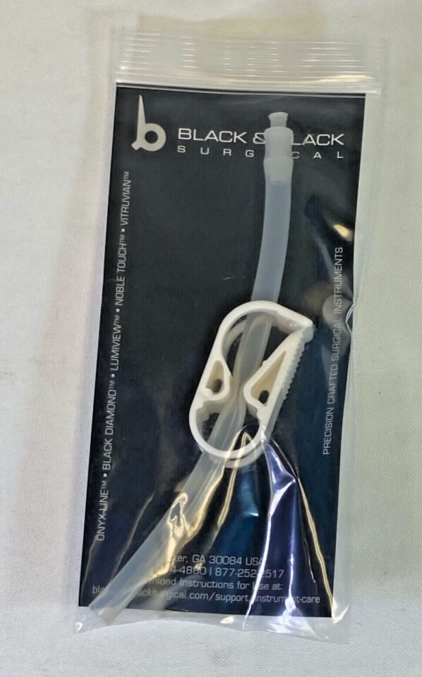 BLACK & BLACK SURGICAL B89107 Silicone Transfer Tube C-Clamp Luer Adapter Lipo