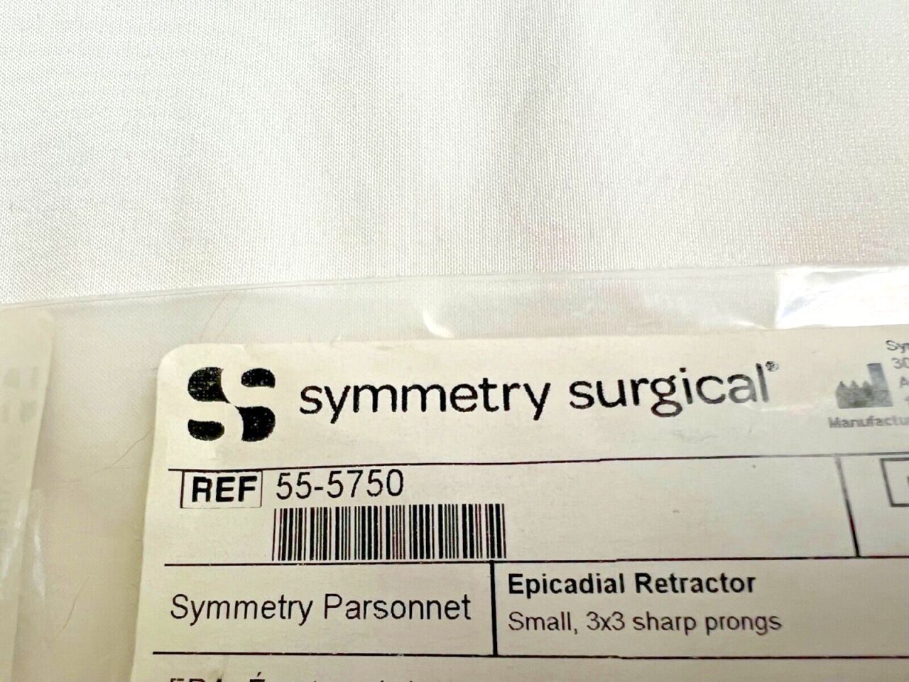 SYMMETRY SURGICAL 55-5750 Parsonnet Epicardial Retractor Small 3x3 Sharp Prongs — photo 2