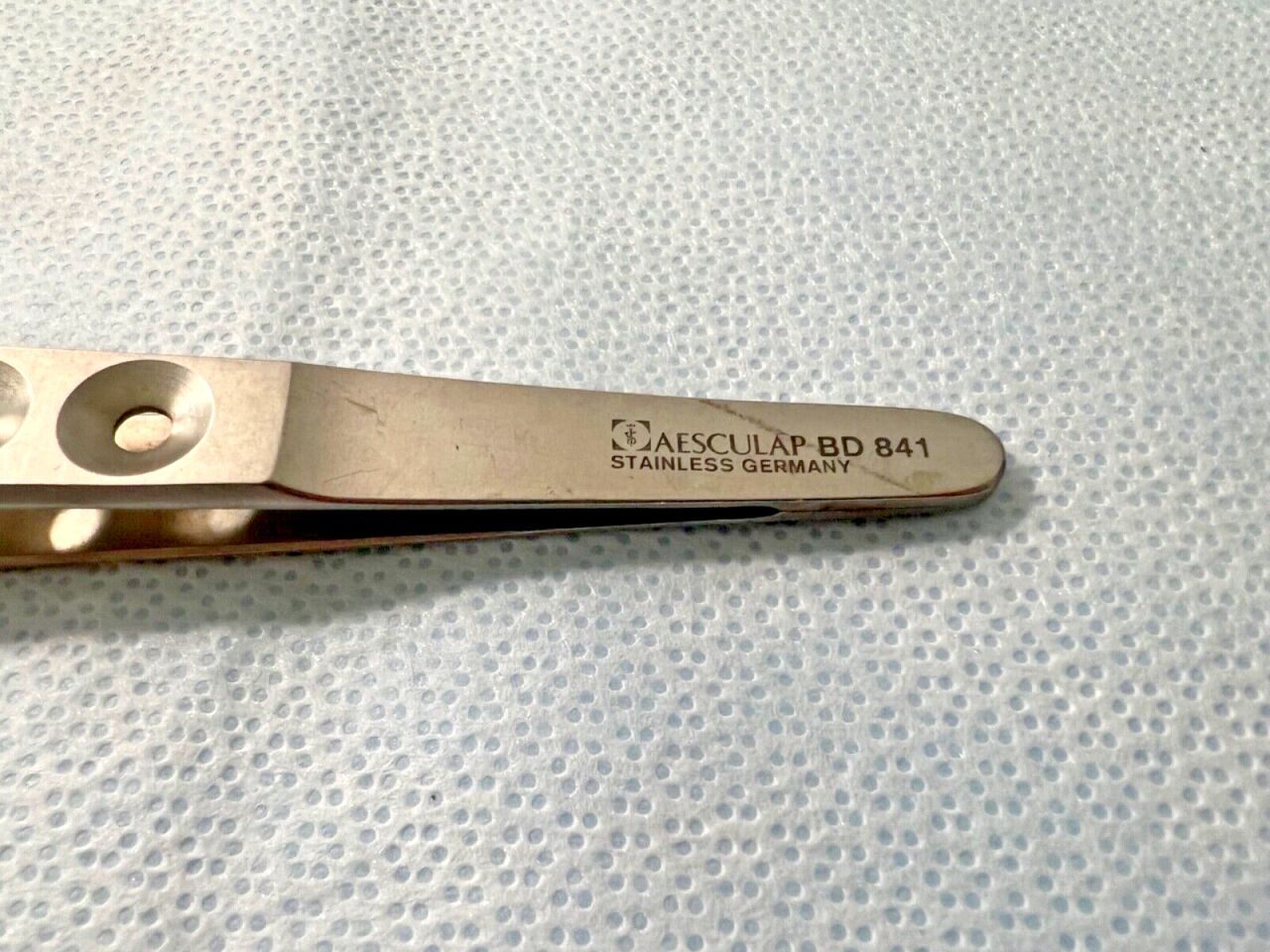 AESCULAP BD841 Yasargil Bayonet Micro Forceps 0.9mm Tip X 8" Length — photo 3