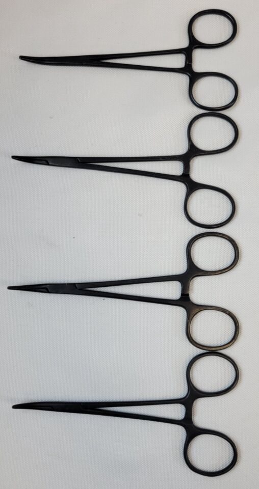 CODMAN 33-4001 Lot of 4 Halsted Mosquito Hemostatic Forceps Curved 5"