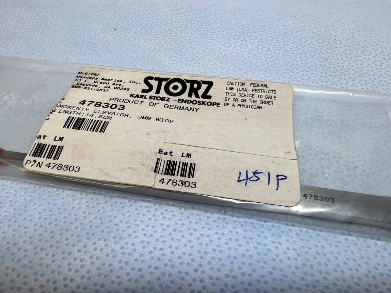 KARL STORZ 478303 McKenty Elevator 3mm X 14.5cm — photo 3