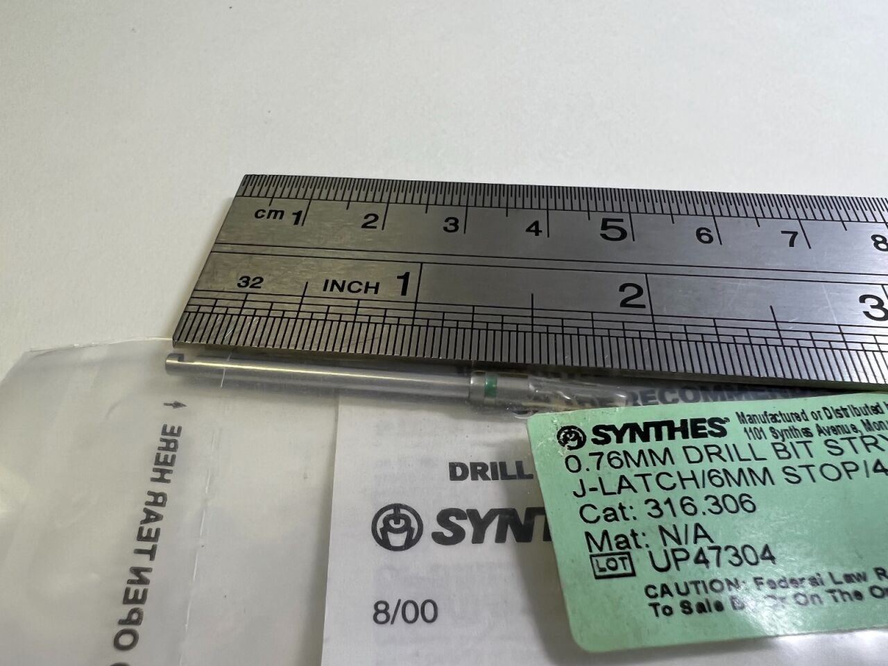 SYNTHES 316.306 0.76mm  Drill Bit — photo 2