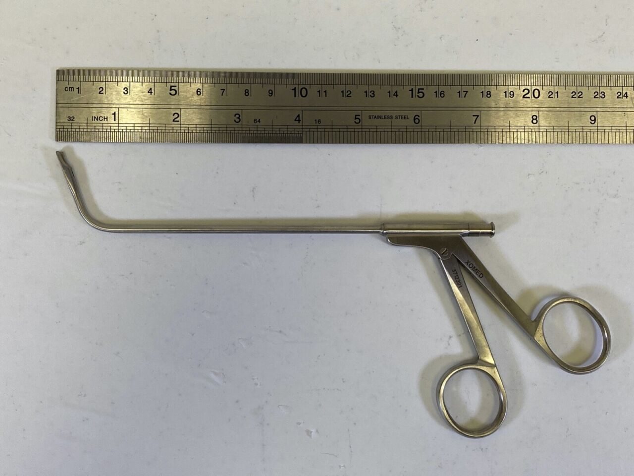 XOMED INTEGRA 3712301 Frontal Sinus Recess Giraffe Forcep 110deg Vertical Jaws ENT — photo 9