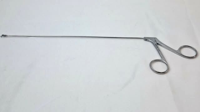 SSI 74-5927 Jako Micro Laryngeal Right Curved 2.0mm Cup Forceps 23.5cm — photo 2